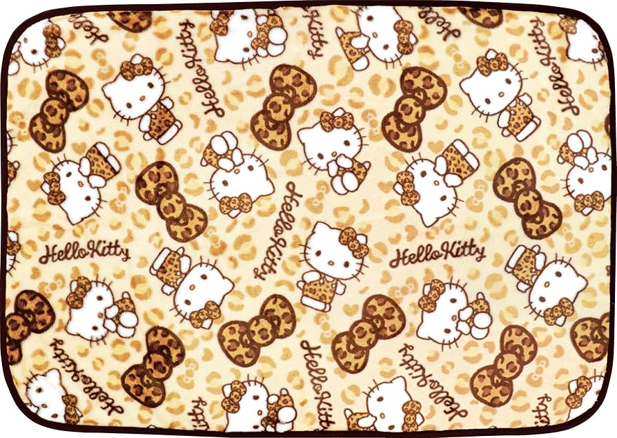 Amazon｜サンリオ ハローキティ ヒョウ柄 マイヤー 膝掛け